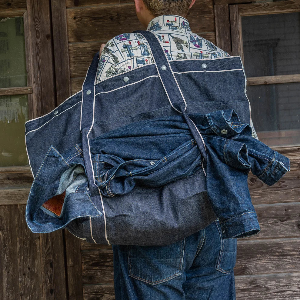 YAMANE INDUSTRIES Lot.9009 Denim Huge Tote 29"