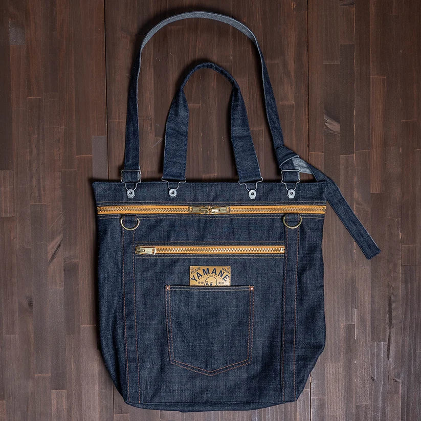 YAMANE INDUSTRIES Lot.9022 Denim 3 Way Zip Bag 21"