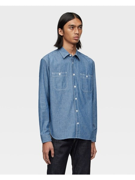 MOMOTARO TRIPLE STITCH CHAMBRAY SHIRT MMLS1001