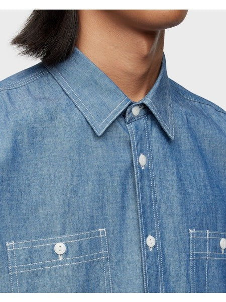 MOMOTARO TRIPLE STITCH CHAMBRAY SHIRT MMLS1001