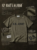 12 BATALLION Physical Training Tee 7.5 Oz