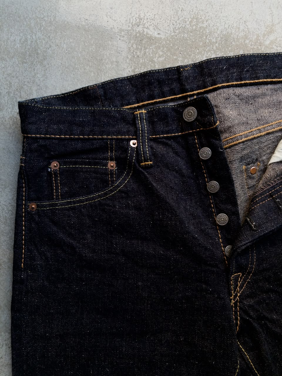 Pure Blue Japan 14 Oz Camel Core Denim Slim Straight Wash
