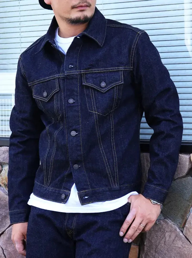 The Flat Head 14.5 Oz Denim Jacket 60's model (Type 3) FN-OJ-D003