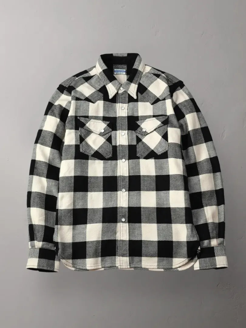 The Flat Head Shirt- Block Check Flannel Western FN-SNW-101L