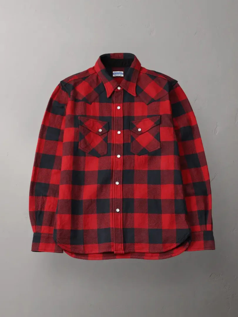 The Flat Head Shirt- Block Check Flannel Western FN-SNW-101L