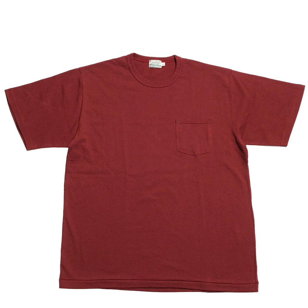 Burgus Plus S/S Pocket Tee HBP-001B BURGUNDY