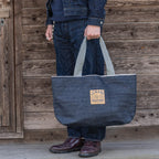 YAMANE INDUSTRIES Lot.9003 Denim One-Piece Tote 22"