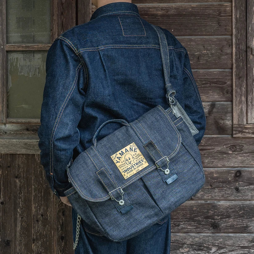YAMANE INDUSTRIES Lot.9050 Denim Safari Bag 18"