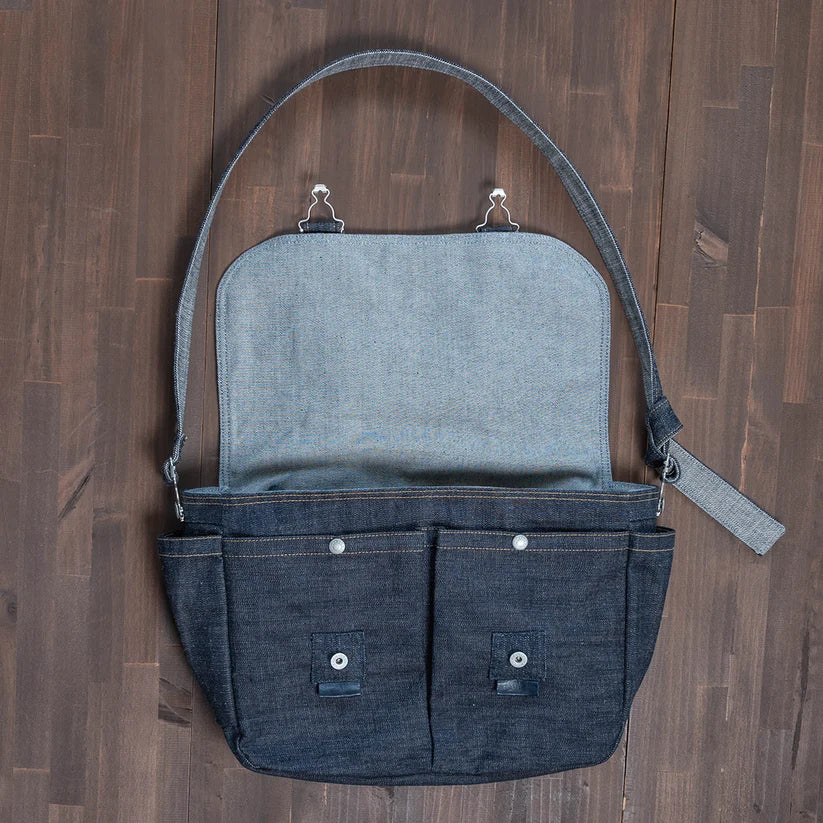 YAMANE INDUSTRIES Lot.9050 Denim Safari Bag 18"