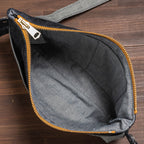 YAMANE INDUSTRIES Lot.9103 Denim Snap-on Flap Shoulder Pouch 9"