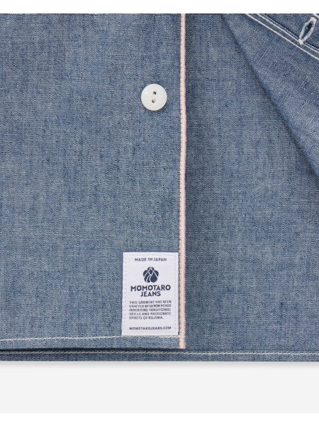 MOMOTARO TRIPLE STITCH CHAMBRAY SHIRT (TWO STRIPES) MMLS3000