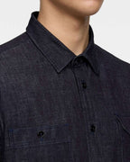 MOMOTARO TRIPLE STITCH DENIM SHIRT (TWO STRIPES)