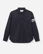 MOMOTARO TRIPLE STITCH DENIM SHIRT (TWO STRIPES)