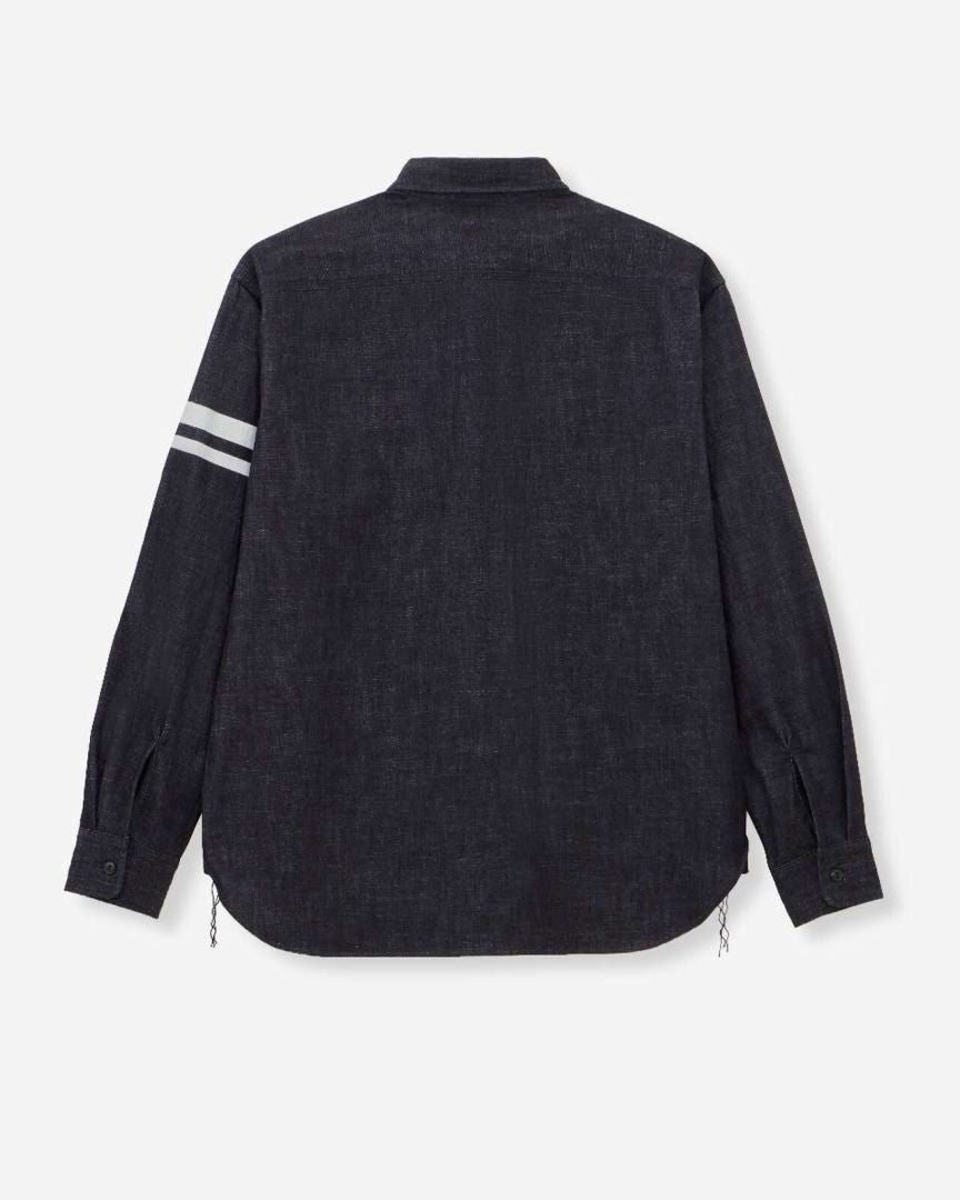 MOMOTARO TRIPLE STITCH DENIM SHIRT (TWO STRIPES)