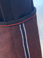 ROUGH Denim Maroon Weft 18 Oz