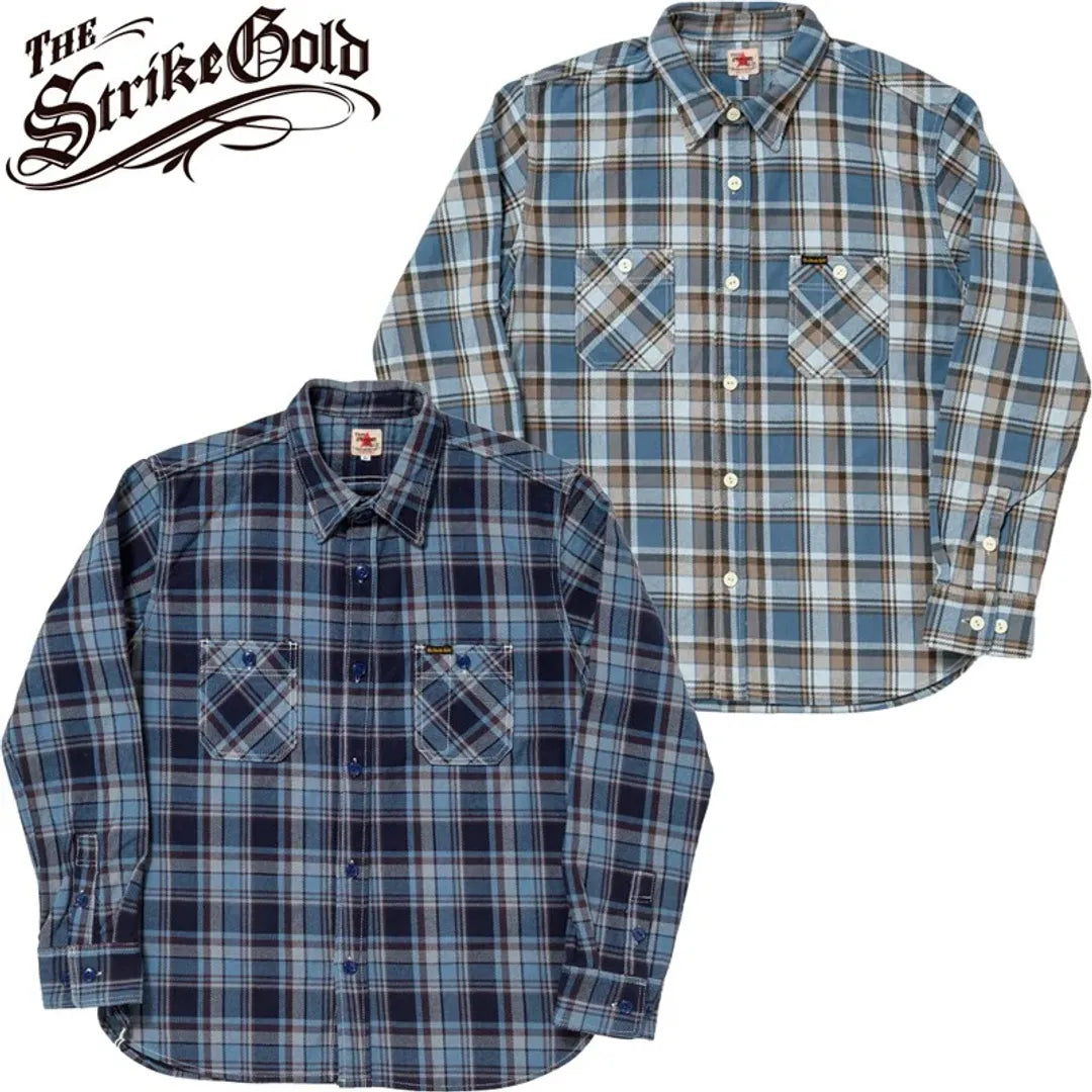 The Strike Gold Heavy Flannel Check Work Shirt SGS2402