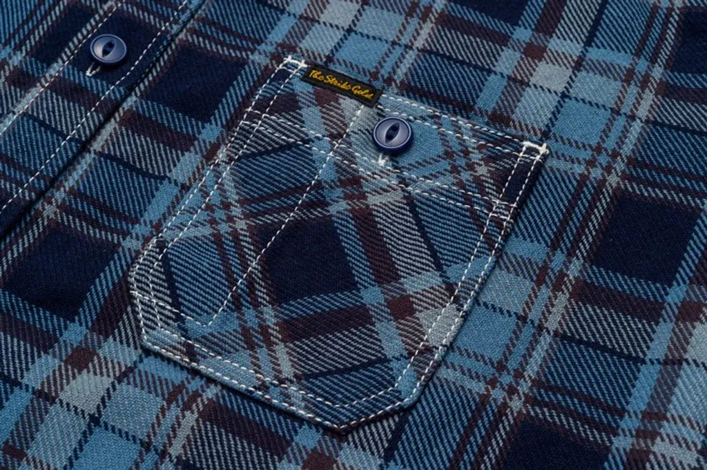 The Strike Gold Heavy Flannel Check Work Shirt SGS2402