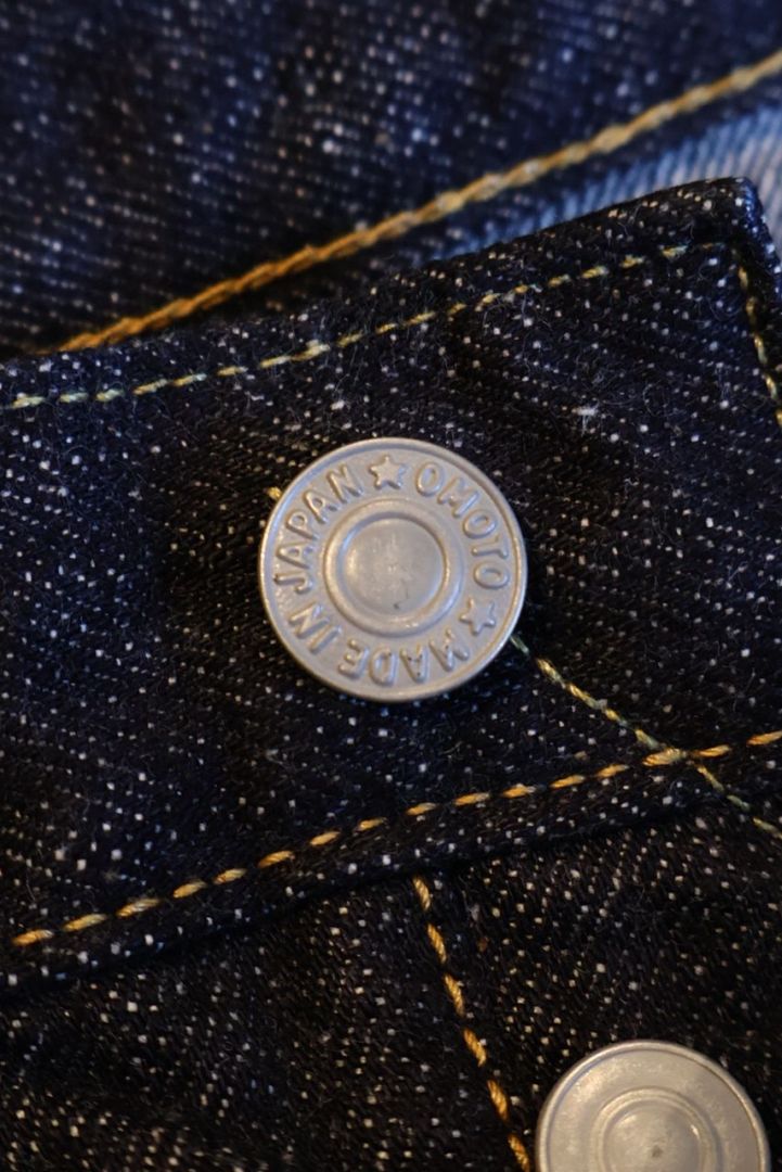 OMOTO 0411 15.5oz Slub Nep Denim - Slim Straight